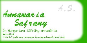 annamaria safrany business card