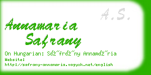 annamaria safrany business card